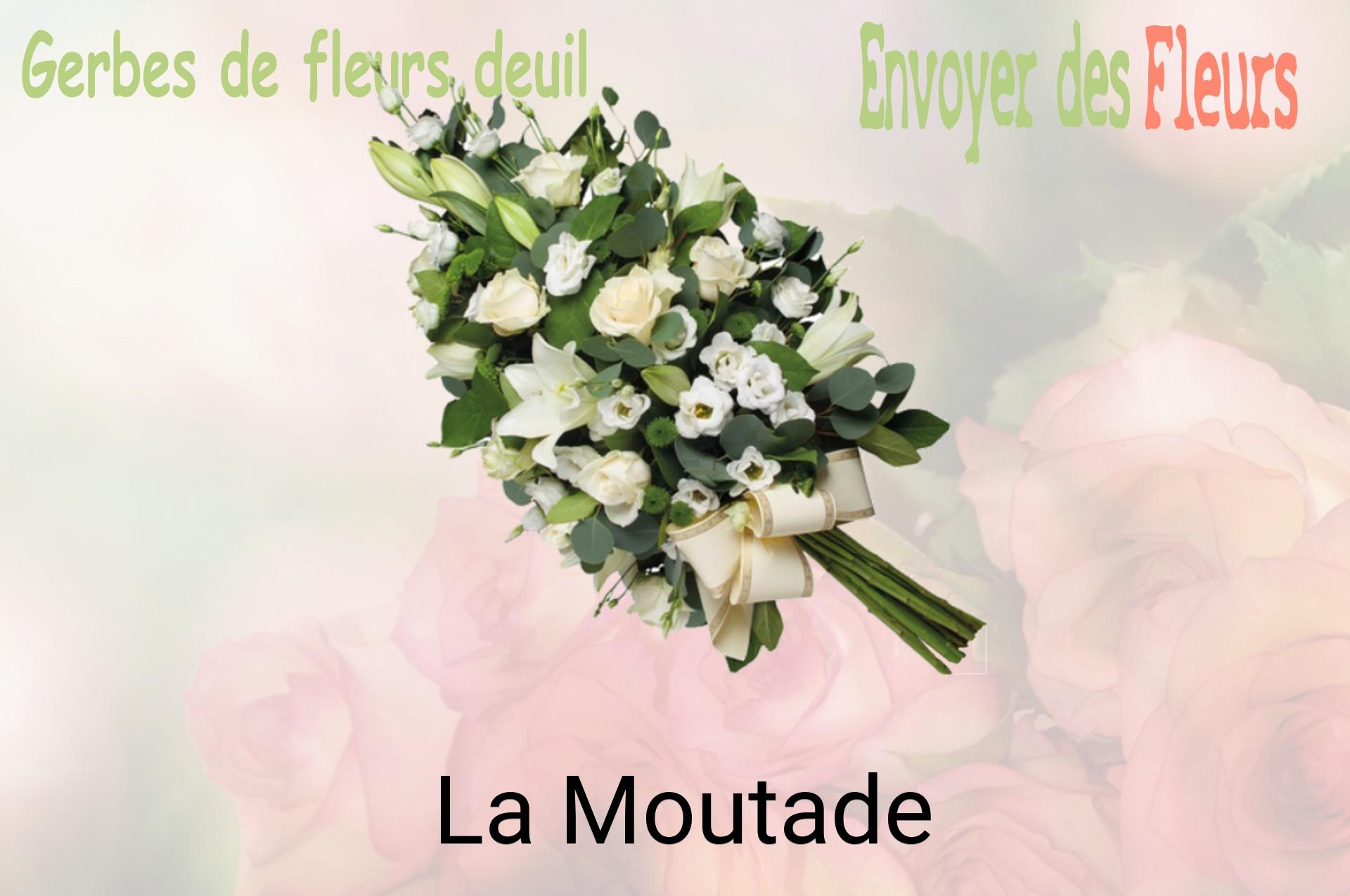 Gerbe de fleurs de deuil livrée à La Moutade